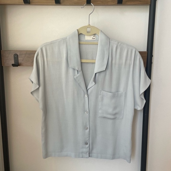 Wilfred Free Light Blue Button-Down Shirt - Picture 1 of 2